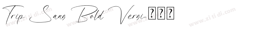 Trip Sans Bold Versi字体转换 Trip Sans Bold Versi字体转换
